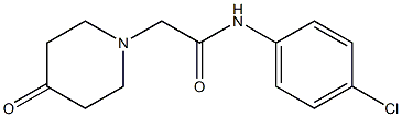 N-(4-chlorophenyl)-2-(4-oxopiperidin-1-yl)acetamide,,结构式