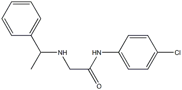 N-(4-chlorophenyl)-2-[(1-phenylethyl)amino]acetamide 化学構造式