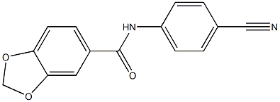 N-(4-cyanophenyl)-1,3-benzodioxole-5-carboxamide 结构式