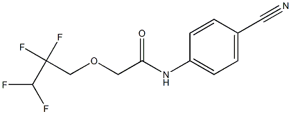 N-(4-cyanophenyl)-2-(2,2,3,3-tetrafluoropropoxy)acetamide 化学構造式