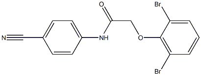 N-(4-cyanophenyl)-2-(2,6-dibromophenoxy)acetamide Structure