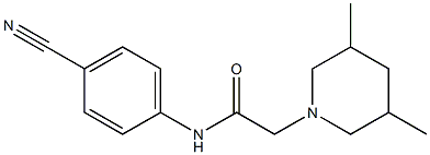 N-(4-cyanophenyl)-2-(3,5-dimethylpiperidin-1-yl)acetamide Struktur