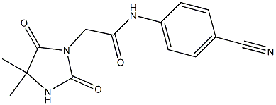 N-(4-cyanophenyl)-2-(4,4-dimethyl-2,5-dioxoimidazolidin-1-yl)acetamide Structure