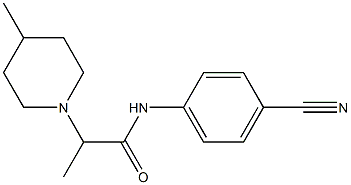 N-(4-cyanophenyl)-2-(4-methylpiperidin-1-yl)propanamide,,结构式