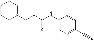N-(4-cyanophenyl)-3-(2-methylpiperidin-1-yl)propanamide 结构式