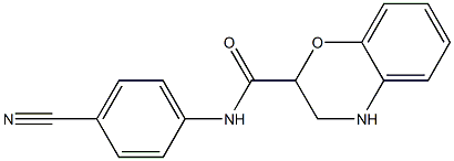 N-(4-cyanophenyl)-3,4-dihydro-2H-1,4-benzoxazine-2-carboxamide,,结构式