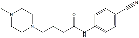 N-(4-cyanophenyl)-4-(4-methylpiperazin-1-yl)butanamide,,结构式