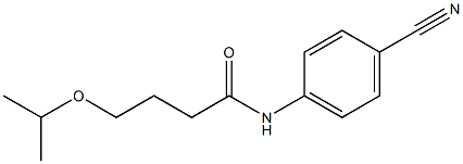 N-(4-cyanophenyl)-4-(propan-2-yloxy)butanamide,,结构式