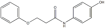 N-(4-hydroxyphenyl)-3-phenoxypropanamide 化学構造式