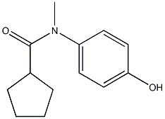 N-(4-hydroxyphenyl)-N-methylcyclopentanecarboxamide 结构式