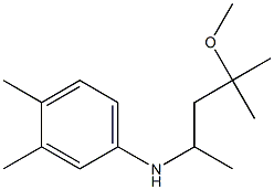 N-(4-methoxy-4-methylpentan-2-yl)-3,4-dimethylaniline 化学構造式