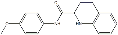 N-(4-methoxyphenyl)-1,2,3,4-tetrahydroquinoline-2-carboxamide,,结构式