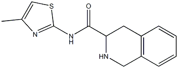 N-(4-methyl-1,3-thiazol-2-yl)-1,2,3,4-tetrahydroisoquinoline-3-carboxamide,,结构式