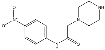 N-(4-nitrophenyl)-2-(piperazin-1-yl)acetamide 结构式