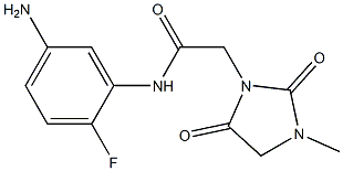 N-(5-amino-2-fluorophenyl)-2-(3-methyl-2,5-dioxoimidazolidin-1-yl)acetamide Structure