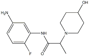 N-(5-amino-2-fluorophenyl)-2-(4-hydroxypiperidin-1-yl)propanamide Struktur