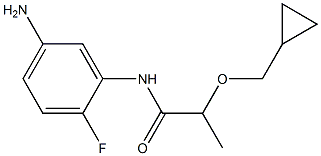 N-(5-amino-2-fluorophenyl)-2-(cyclopropylmethoxy)propanamide 结构式