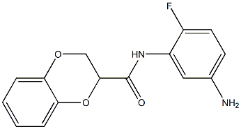 N-(5-amino-2-fluorophenyl)-2,3-dihydro-1,4-benzodioxine-2-carboxamide Structure