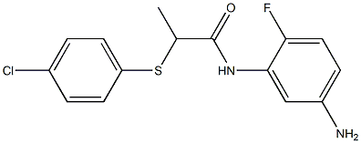 N-(5-amino-2-fluorophenyl)-2-[(4-chlorophenyl)sulfanyl]propanamide 结构式
