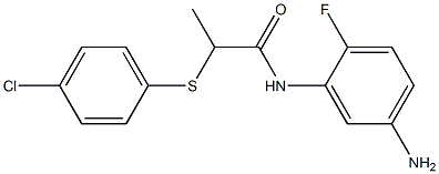 N-(5-amino-2-fluorophenyl)-2-[(4-chlorophenyl)sulfanyl]propanamide Struktur