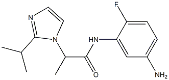 N-(5-amino-2-fluorophenyl)-2-[2-(propan-2-yl)-1H-imidazol-1-yl]propanamide Struktur