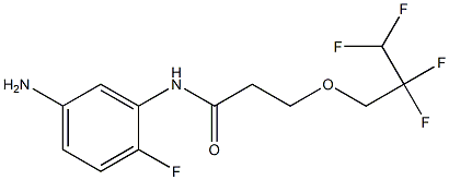 N-(5-amino-2-fluorophenyl)-3-(2,2,3,3-tetrafluoropropoxy)propanamide Struktur