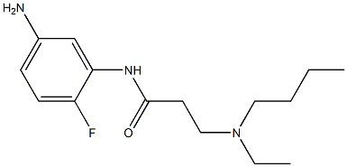 N-(5-amino-2-fluorophenyl)-3-[butyl(ethyl)amino]propanamide 化学構造式