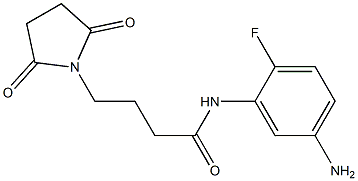 N-(5-amino-2-fluorophenyl)-4-(2,5-dioxopyrrolidin-1-yl)butanamide,,结构式