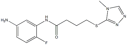 N-(5-amino-2-fluorophenyl)-4-[(4-methyl-4H-1,2,4-triazol-3-yl)sulfanyl]butanamide