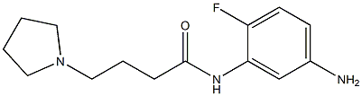 N-(5-amino-2-fluorophenyl)-4-pyrrolidin-1-ylbutanamide,,结构式