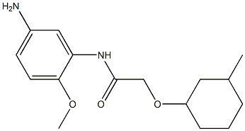 N-(5-amino-2-methoxyphenyl)-2-[(3-methylcyclohexyl)oxy]acetamide,,结构式