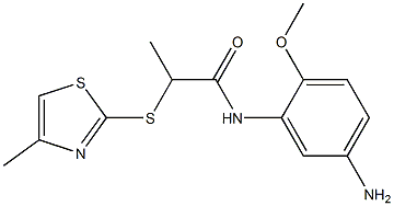 N-(5-amino-2-methoxyphenyl)-2-[(4-methyl-1,3-thiazol-2-yl)sulfanyl]propanamide Struktur