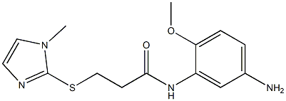 N-(5-amino-2-methoxyphenyl)-3-[(1-methyl-1H-imidazol-2-yl)sulfanyl]propanamide Structure