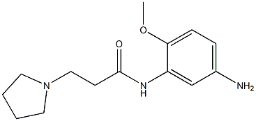 N-(5-amino-2-methoxyphenyl)-3-pyrrolidin-1-ylpropanamide 结构式