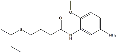 N-(5-amino-2-methoxyphenyl)-4-(butan-2-ylsulfanyl)butanamide,,结构式