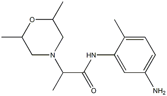 N-(5-amino-2-methylphenyl)-2-(2,6-dimethylmorpholin-4-yl)propanamide Structure