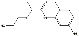 N-(5-amino-2-methylphenyl)-2-(2-hydroxyethoxy)propanamide,,结构式