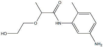 N-(5-amino-2-methylphenyl)-2-(2-hydroxyethoxy)propanamide 化学構造式