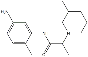 N-(5-amino-2-methylphenyl)-2-(3-methylpiperidin-1-yl)propanamide 结构式