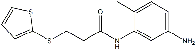 N-(5-amino-2-methylphenyl)-3-(thiophen-2-ylsulfanyl)propanamide Struktur