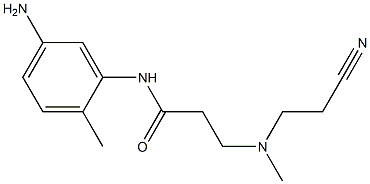 N-(5-amino-2-methylphenyl)-3-[(2-cyanoethyl)(methyl)amino]propanamide 化学構造式