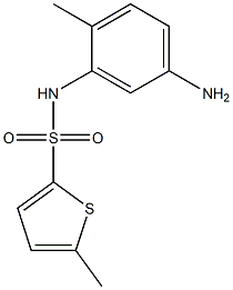 N-(5-amino-2-methylphenyl)-5-methylthiophene-2-sulfonamide 化学構造式