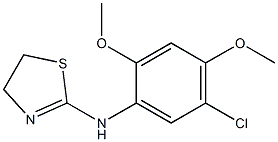 N-(5-chloro-2,4-dimethoxyphenyl)-4,5-dihydro-1,3-thiazol-2-amine Struktur