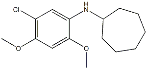 N-(5-chloro-2,4-dimethoxyphenyl)cycloheptanamine Struktur