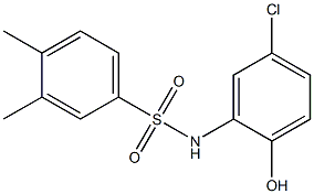 N-(5-chloro-2-hydroxyphenyl)-3,4-dimethylbenzene-1-sulfonamide,,结构式