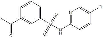 N-(5-chloropyridin-2-yl)-3-acetylbenzene-1-sulfonamide Structure