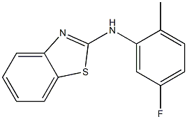 N-(5-fluoro-2-methylphenyl)-1,3-benzothiazol-2-amine,,结构式