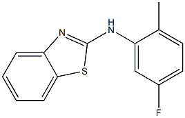 N-(5-fluoro-2-methylphenyl)-1,3-benzothiazol-2-amine 化学構造式