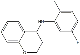 N-(5-fluoro-2-methylphenyl)-3,4-dihydro-2H-1-benzopyran-4-amine 化学構造式