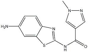 N-(6-amino-1,3-benzothiazol-2-yl)-1-methyl-1H-pyrazole-4-carboxamide Struktur